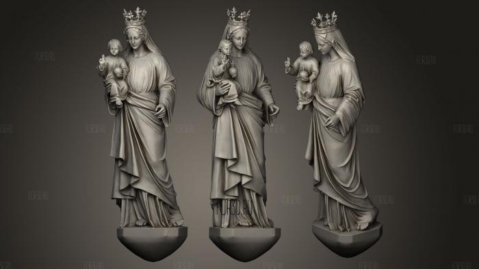 Madonna and Child stl model for CNC